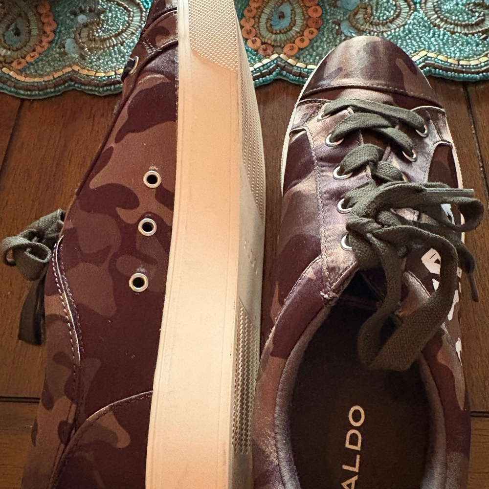 Aldo Brown and White Sneakers - Picture 7 of 7